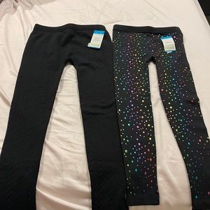 Girls Fleece lined leggings (pack of 2)